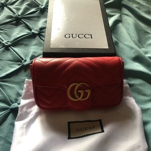 Mini Red quilted bag